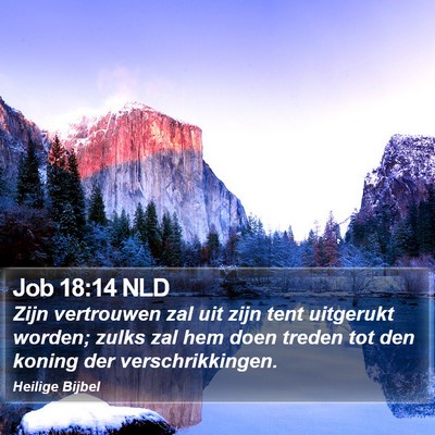 Job 18:14 NLD Bible Verse Image