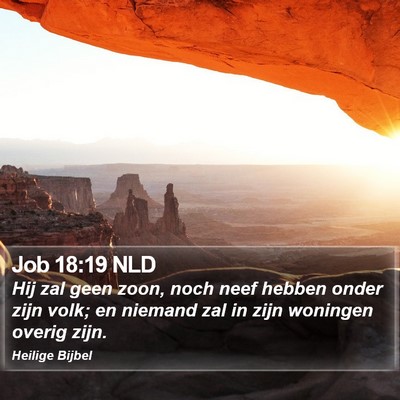 Job 18:19 NLD Bible Verse Image