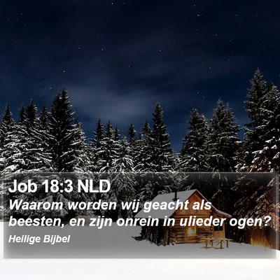 Job 18:3 NLD Bible Verse Image