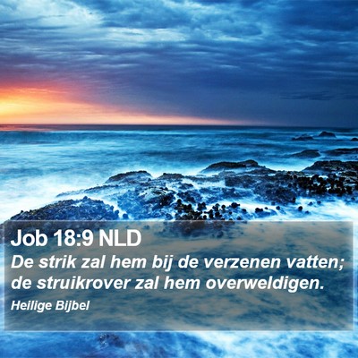Job 18:9 NLD Bible Verse Image