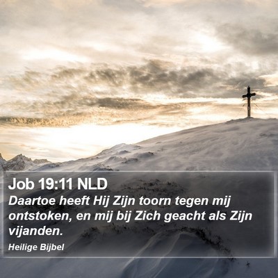 Job 19:11 NLD Bible Verse Image
