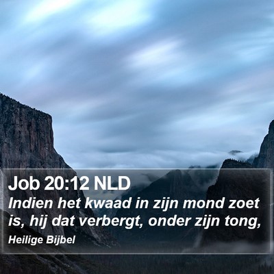 Job 20:12 NLD Bible Verse Image