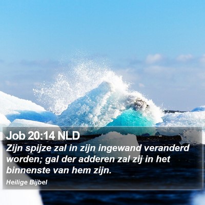 Job 20:14 NLD Bible Verse Image