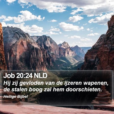 Job 20:24 NLD Bible Verse Image