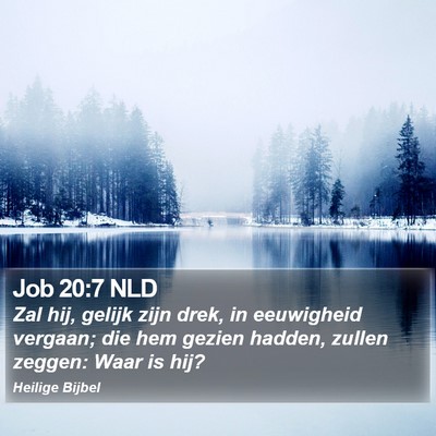 Job 20:7 NLD Bible Verse Image