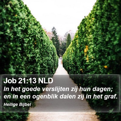 Job 21:13 NLD Bible Verse Image
