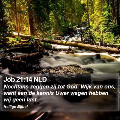 Job 21:14 NLD Bible Verse Image