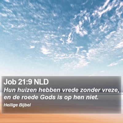 Job 21:9 NLD Bible Verse Image