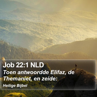 Job 22:1 NLD Bible Verse Image