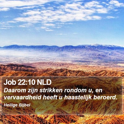 Job 22:10 NLD Bible Verse Image