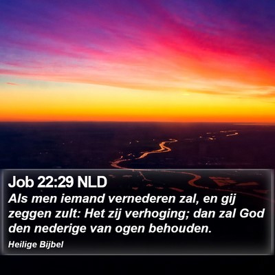 Job 22:29 NLD Bible Verse Image