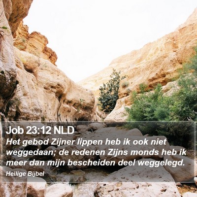 Job 23:12 NLD Bible Verse Image