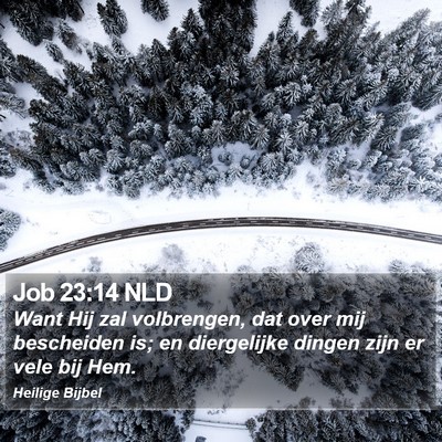 Job 23:14 NLD Bible Verse Image