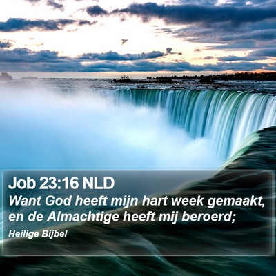 Job 23:16 NLD Bible Verse Image