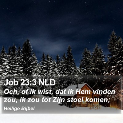Job 23:3 NLD Bible Verse Image