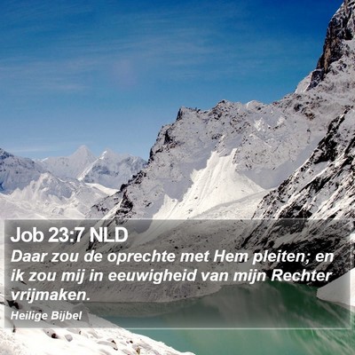 Job 23:7 NLD Bible Verse Image
