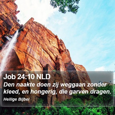 Job 24:10 NLD Bible Verse Image