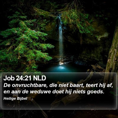Job 24:21 NLD Bible Verse Image