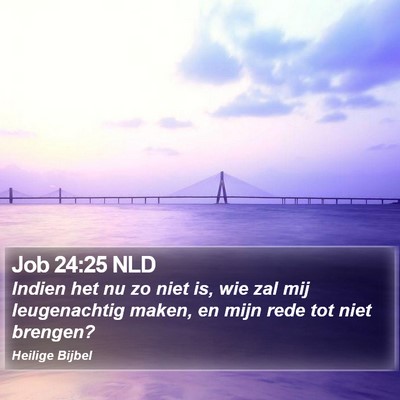 Job 24:25 NLD Bible Verse Image