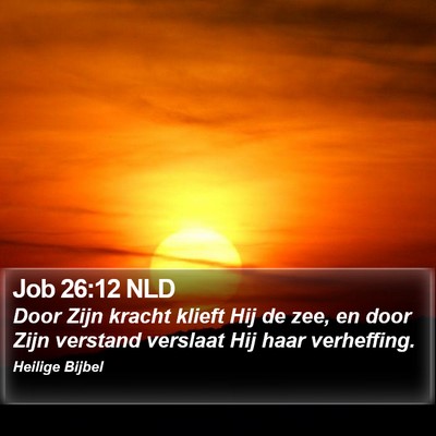 Job 26:12 NLD Bible Verse Image