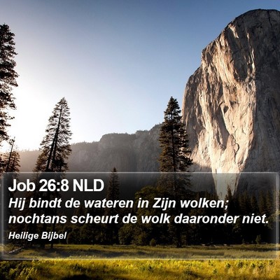 Job 26:8 NLD Bible Verse Image
