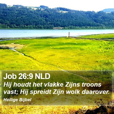 Job 26:9 NLD Bible Verse Image