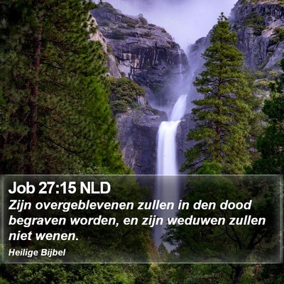 Job 27:15 NLD Bible Verse Image