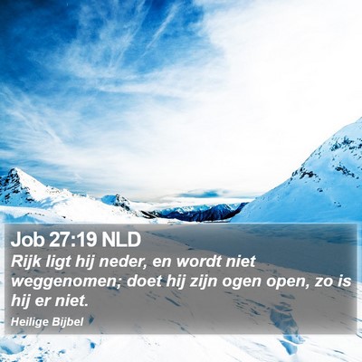 Job 27:19 NLD Bible Verse Image