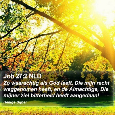 Job 27:2 NLD Bible Verse Image