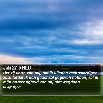 Job 27:5 NLD Bible Verse Image