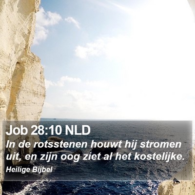 Job 28:10 NLD Bible Verse Image