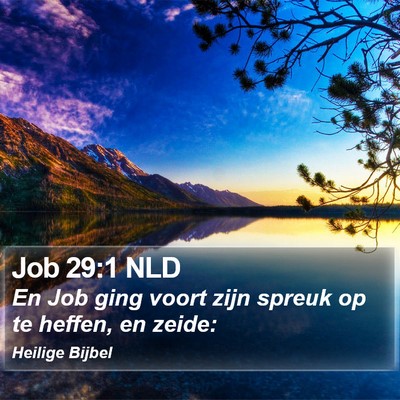 Job 29:1 NLD Bible Verse Image