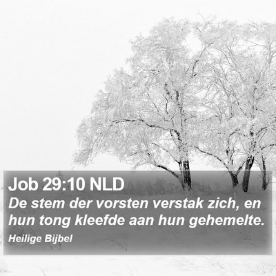 Job 29:10 NLD Bible Verse Image