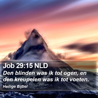 Job 29:15 NLD Bible Verse Image