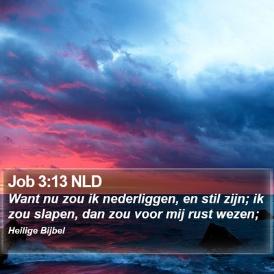 Job 3:13 NLD Bible Verse Image