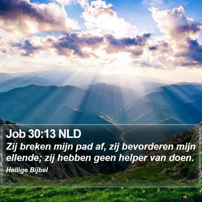 Job 30:13 NLD Bible Verse Image