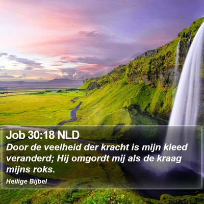 Job 30:18 NLD Bible Verse Image