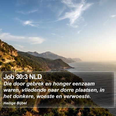 Job 30:3 NLD Bible Verse Image