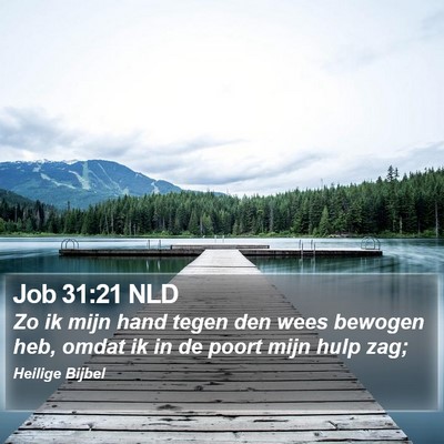 Job 31:21 NLD Bible Verse Image