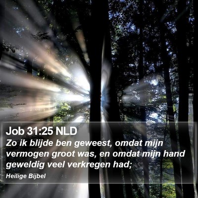 Job 31:25 NLD Bible Verse Image