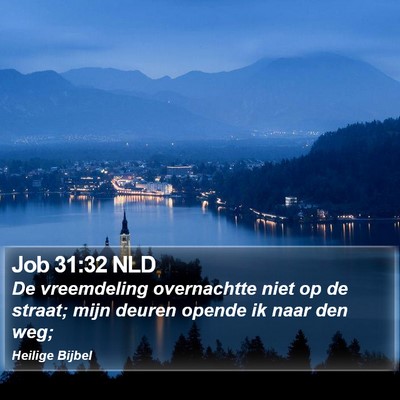 Job 31:32 NLD Bible Verse Image