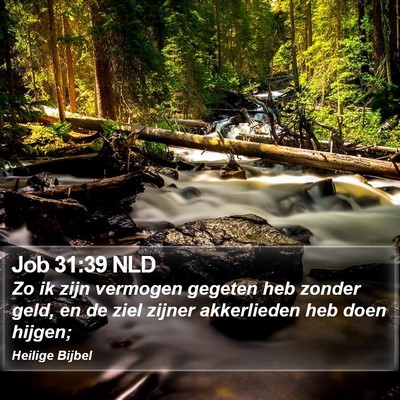 Job 31:39 NLD Bible Verse Image