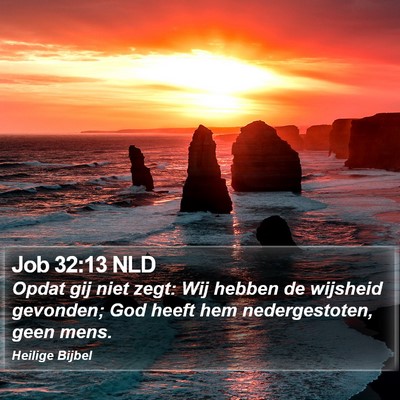 Job 32:13 NLD Bible Verse Image