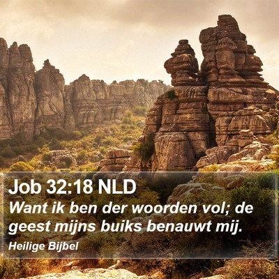 Job 32:18 NLD Bible Verse Image