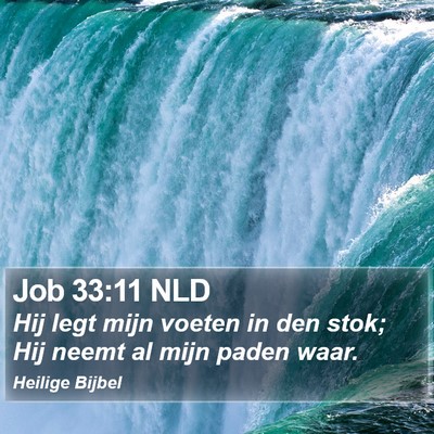 Job 33:11 NLD Bible Verse Image
