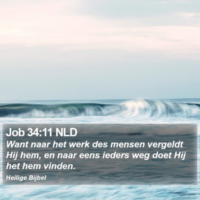 Job 34:11 NLD Bible Verse Image
