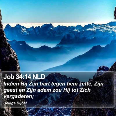 Job 34:14 NLD Bible Verse Image