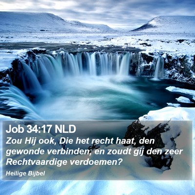 Job 34:17 NLD Bible Verse Image