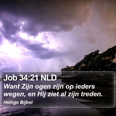 Job 34:21 NLD Bible Verse Image