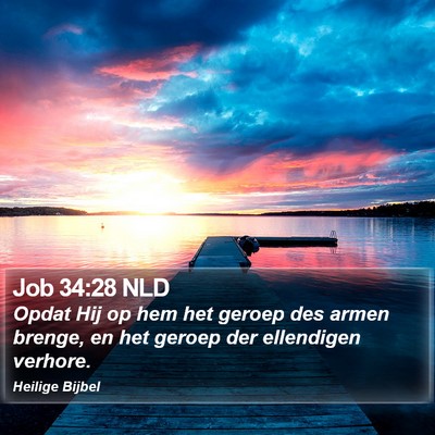 Job 34:28 NLD Bible Verse Image